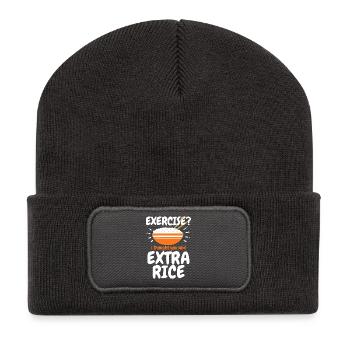 Rice Extra Rice Filipino Food - Recycled Patch Beanie - dark grey - Front