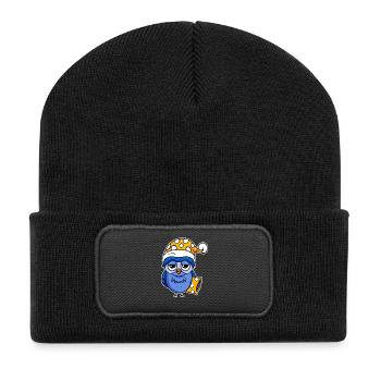 Le lève-tôt Hibou Dormir - Beanie recyclé à patch - noir - Devant