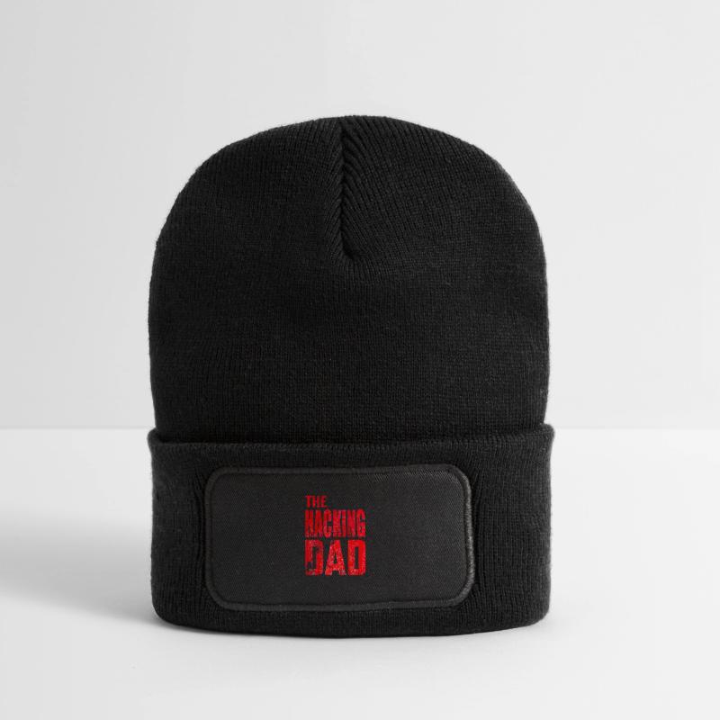 Den Hacking Far Hacker Far Papa Code Computer Recycled Patch Beanie