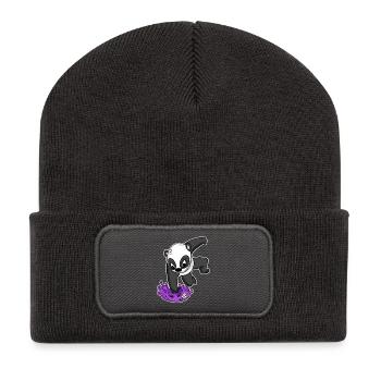 Panda Virus Combat - Beanie recyclé à patch - charbon - Devant