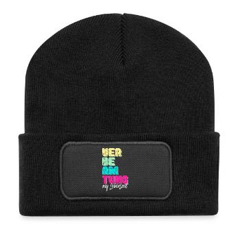 Verbeamtung Auf Lebenszeit Beamtin 4 Life Beamte - Recycelte Patch Beanie - Schwarz - Vorne