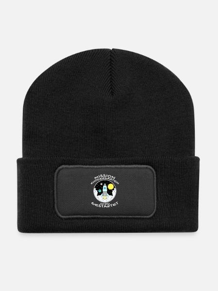 Kindergartenkind 2021 Kindergarten Geschenk - Recycelte Patch Beanie - Schwarz