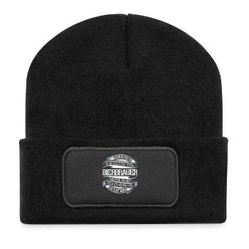 Bierbrauer - Recycelte Patch Beanie - Schwarz - Vorne