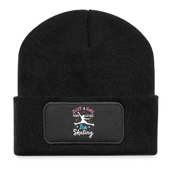 Eislaufen Eisläufer - Recycelte Patch Beanie - Schwarz - Vorne