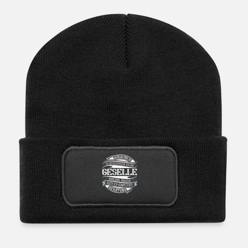 Geselle - Recycelte Patch Beanie - Schwarz