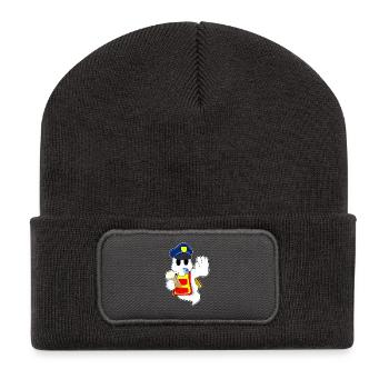 Geist Polizist Strafzettel Polizei - Recycelte Patch Beanie - Dunkelgrau - Vorne