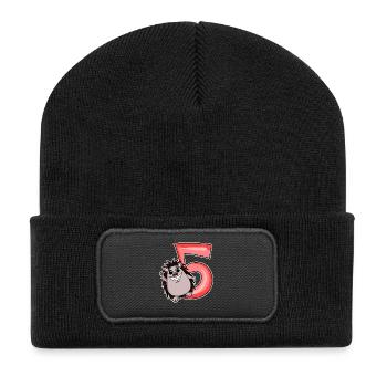 5 Jahre alt - 5. Geburtstag - Kindergeburtstag - Recycelte Patch Beanie - Schwarz - Vorne