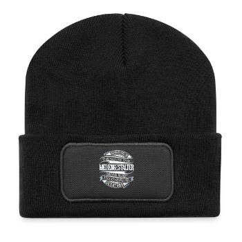 Mediengestalter - Recycelte Patch Beanie - Schwarz - Vorne