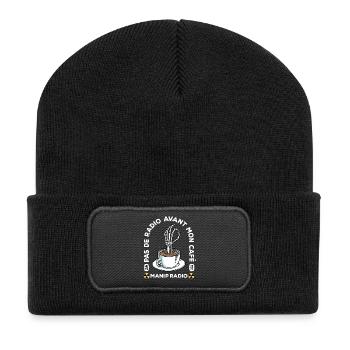 Pas de radio avant mon café Manip radio Radiologie - Beanie recyclé à patch - noir - Devant
