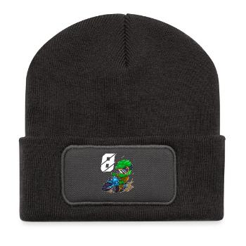 8 ans Enfants motocross - Beanie recyclé à patch - charbon - Devant