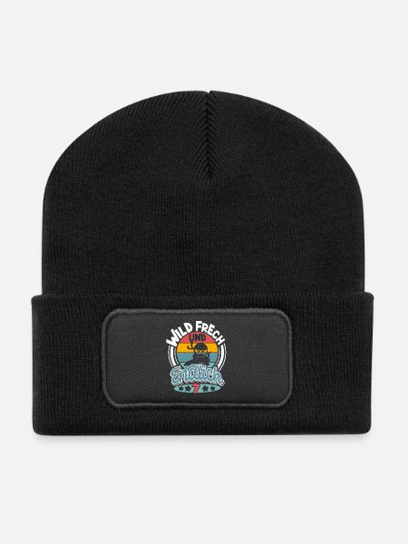 Ninja 7 Jahre Geburtstag Kinder - Recycelte Patch Beanie - Schwarz