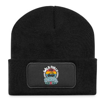 Feuerwehr 3. Geburtstag Kinder - Recycelte Patch Beanie - Schwarz - Vorne