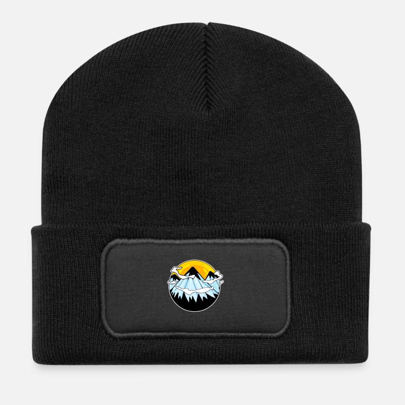 Mountain Mountains - Recycled Patch Beanie - black