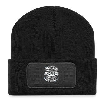 Busfahrer - Recycelte Patch Beanie - Schwarz - Vorne