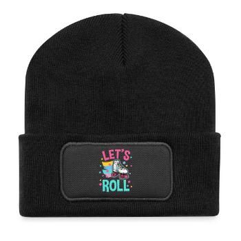 Rollschuhlaufen Rollschuh - Recycelte Patch Beanie - Schwarz - Vorne