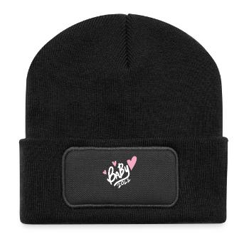 Baby 2022 - Neugeborenes 2022 - Recycelte Patch Beanie - Schwarz - Vorne