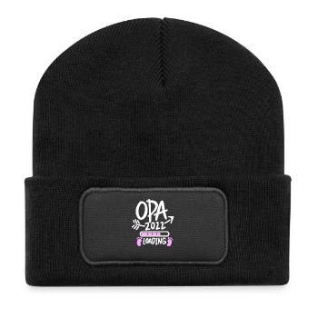 Opa 2022 Loading - Opa werden - Bald Opa - Recycelte Patch Beanie - Schwarz - Vorne