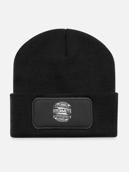 Steinmetz - Recycelte Patch Beanie - Schwarz