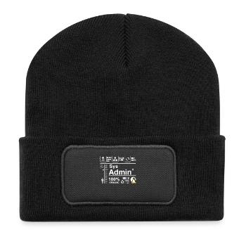 Sys Admin Pinguin Computer Nerd pc Platine cpu inh - Recycelte Patch Beanie - Schwarz - Vorne