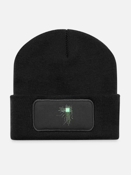 platine Core cpu Computer Nerd pc humor geek code - Recycelte Patch Beanie - Schwarz