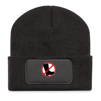 Rubber boots forbidden - gardening and gardening - Recycled Patch Beanie - dark grey - Front