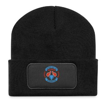 Ce mec est un super entraineur cadeau humour - Beanie recyclé à patch - noir - Devant