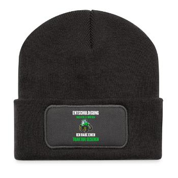 Traktor - Recycelte Patch Beanie - Dunkelgrau - Vorne
