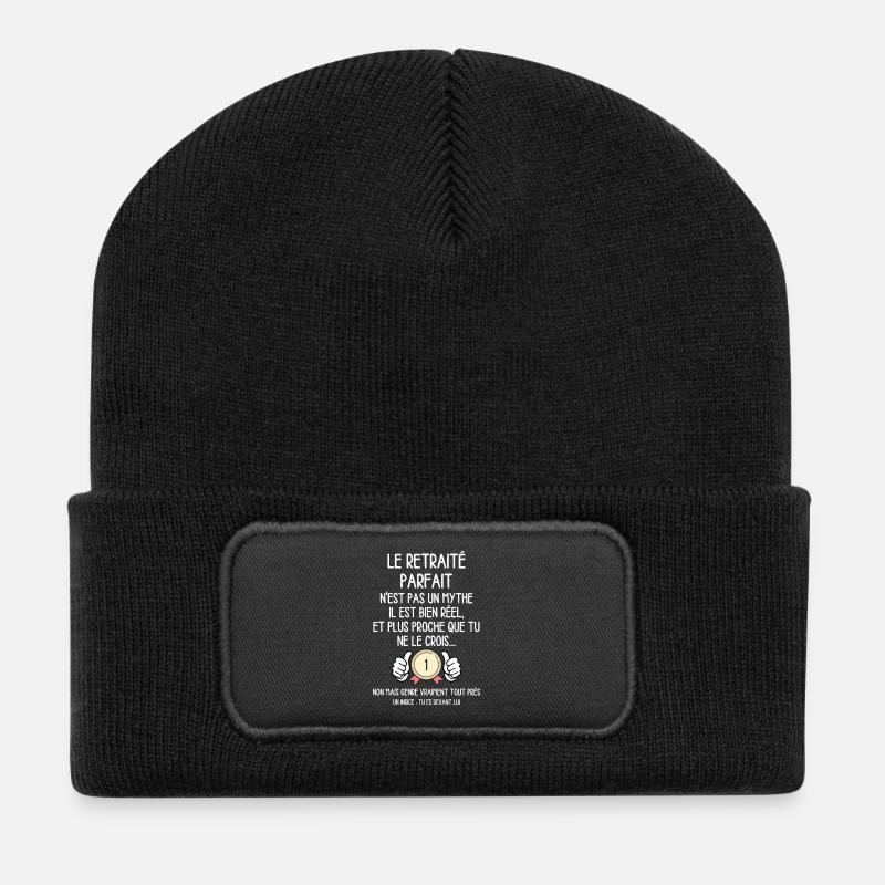 Le Retraité Parfait n'est pas un Mythe - Humour - Beanie recyclé à patch - noir