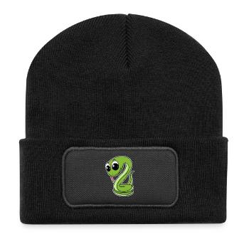 Serpent vert - Beanie recyclé à patch - noir - Devant