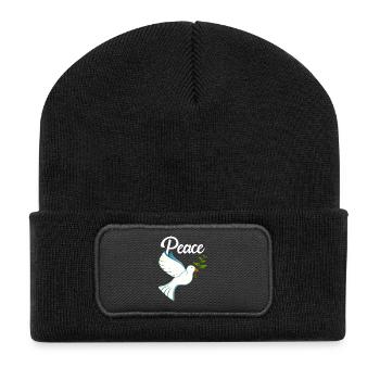 PEACE Dove of Peace - Recycled Patch Beanie - black - Front