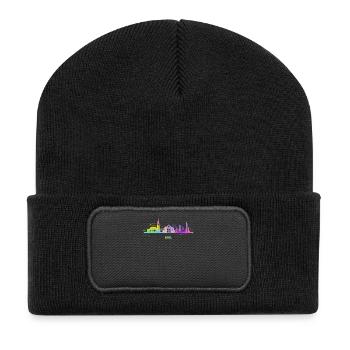 Kiel Skyline Colorful Kieler Northern Germany - Recycled Patch Beanie - black - Front