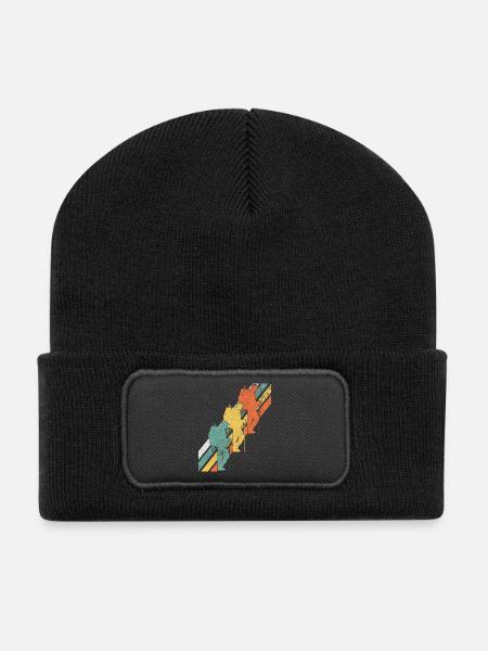 Wandern Wanderer - Recycelte Patch Beanie - Schwarz