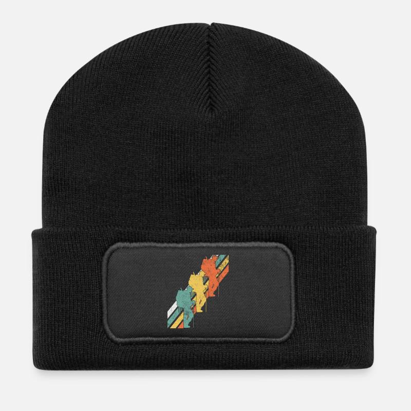 Wandern Wanderer - Recycelte Patch Beanie - Schwarz
