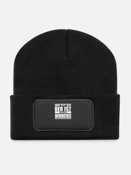 Informatiker - Recycelte Patch Beanie - Schwarz