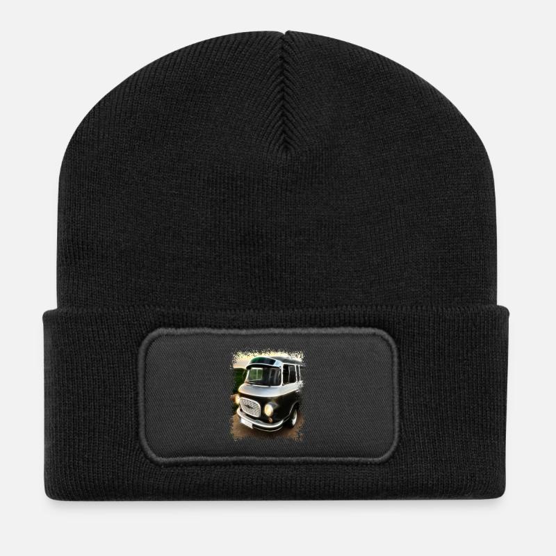 Barkas - Recycelte Patch Beanie - Schwarz
