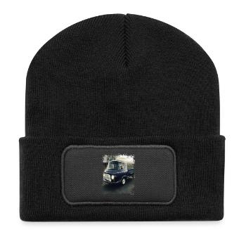Barkas Flatbed GDR Transporter | Vintage - Recycled Patch Beanie - black - Front