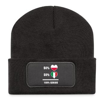 Italy and Poland Genius / present - Recycled Patch Beanie - dark grey - Front