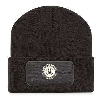 Bowling - Recycelte Patch Beanie - Dunkelgrau - Vorne