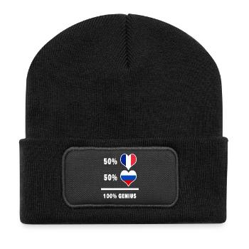 La France et la Russie génie / présent - Beanie recyclé à patch - noir - Devant