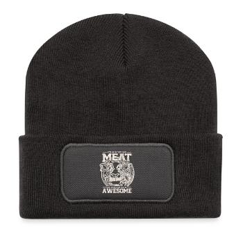 Vie VégétarienNe Vaitarian Vegan - Beanie recyclé à patch - charbon - Devant