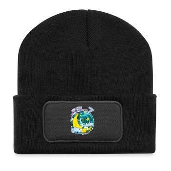 Garçon de 7 ans - 7 ans - J’ai 7 ans - Beanie recyclé à patch - noir - Devant