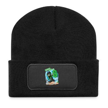 6 Jahre Junge Ninja - 6 Geburtstag - Ich bin 6 - Recycelte Patch Beanie - Schwarz - Vorne