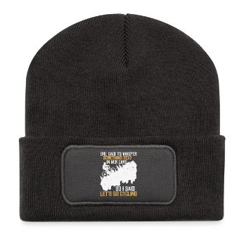 Cycling flirt on the mountain - Recycled Patch Beanie - dark grey - Front