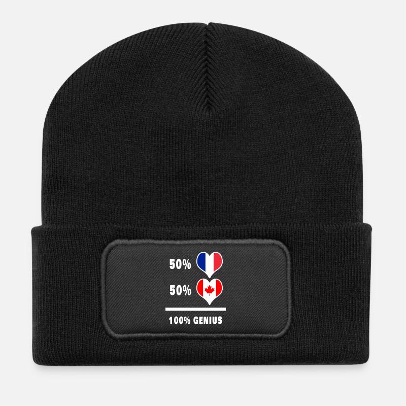 die France and Canada Engineering / Gegenwart - Recycelte Patch Beanie - Schwarz
