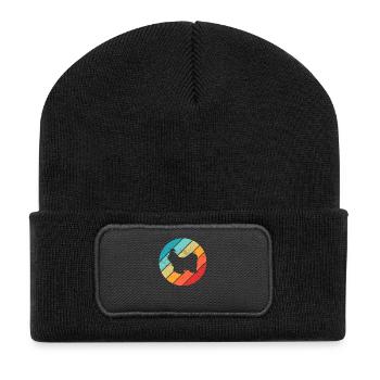 Shih Tzu dog lover Retro vintage Gift idea - Recycled Patch Beanie - black - Front
