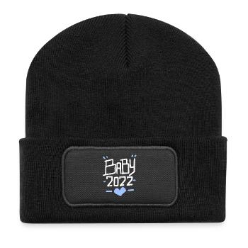Bébé 2022 - Fils biologique enceinte 2022 - Beanie recyclé à patch - noir - Devant