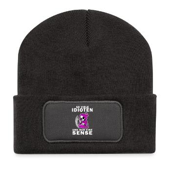 Sensenmann Dame - Recycelte Patch Beanie - Dunkelgrau - Vorne