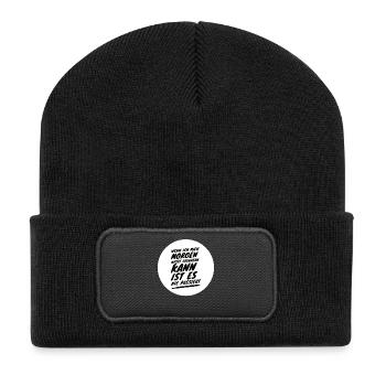 Alkohol Saufspruch Malle Party - Recycelte Patch Beanie - Schwarz - Vorne