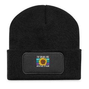 Prévention du suicide tournesol - Beanie recyclé à patch - noir - Devant