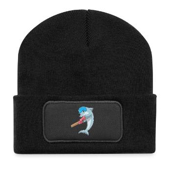 Dolphin Cricket Cricket Bat - Recycled Patch Beanie - black - Front